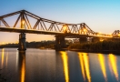 Long Bien Bridge built in 1902 in Hanoi