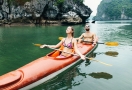 Kayaking in Halong Bay