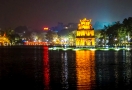 Hoan Kiem Lake in Hanoi Vietnam