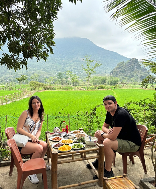 Memorable experience of Matthieu and Coralie in Pu Luong