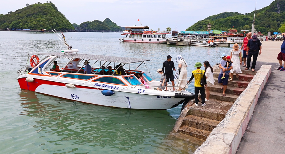 Beo Harbor (Bến Bèo) in Cat Ba