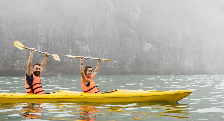 Kayaking in Halong Bay, Vietnam