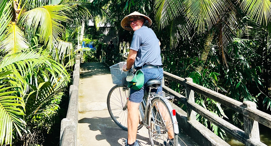 Cycling in Mekong Delta, Vietnam