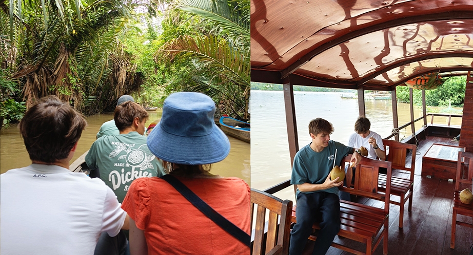 Sampan cruise in Mekong River