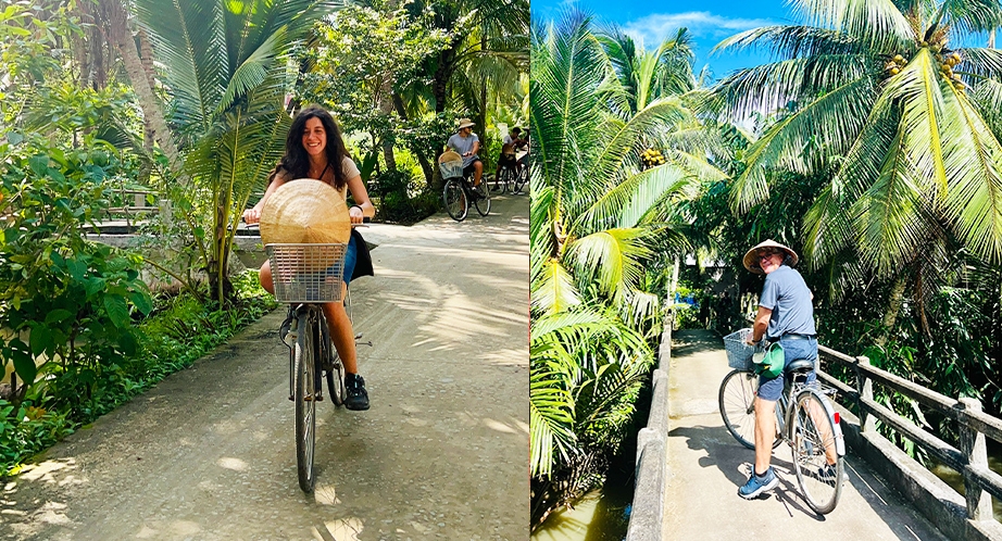 Cycling in Mekong Delta, Vietnam