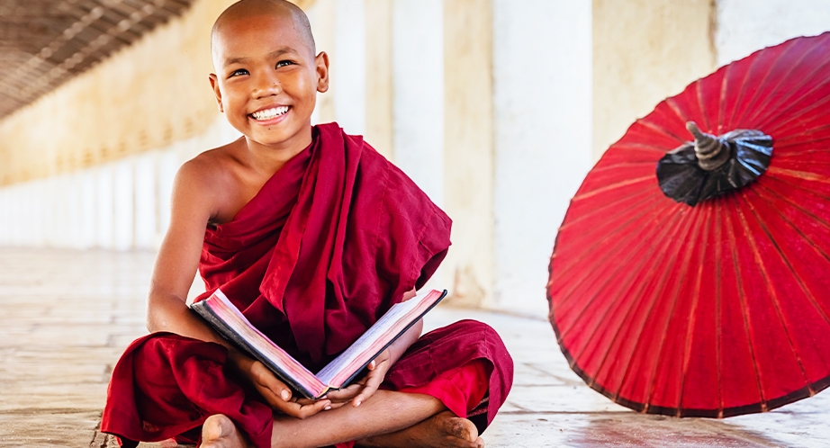 Smile of Myanmar monk