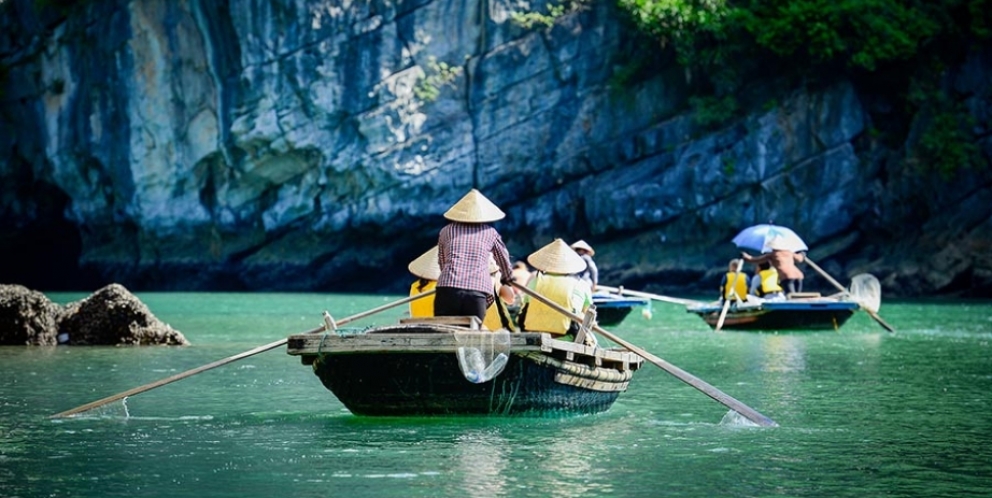 Boat in Vung Vieng village