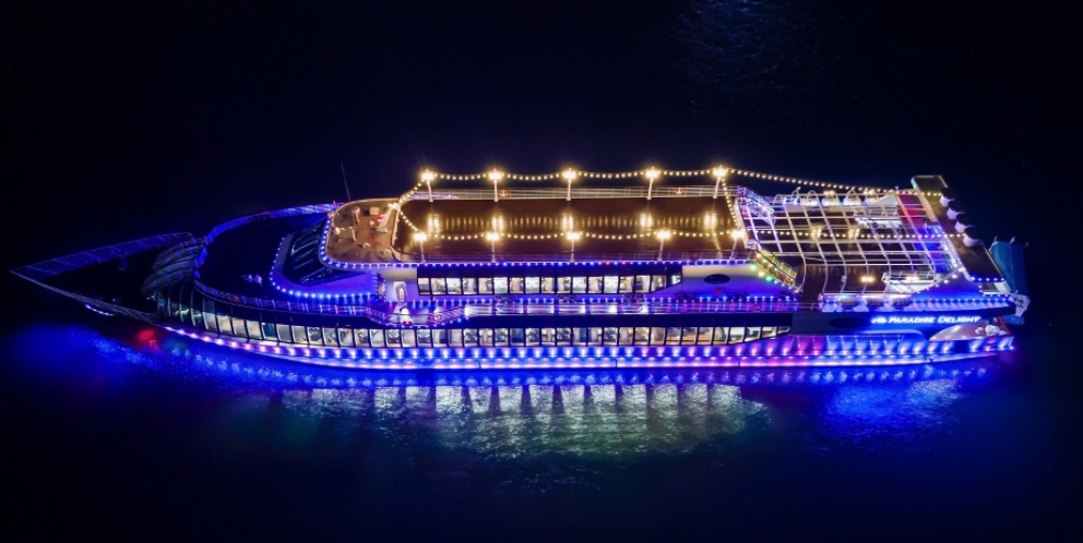 Paradise cruise at night 