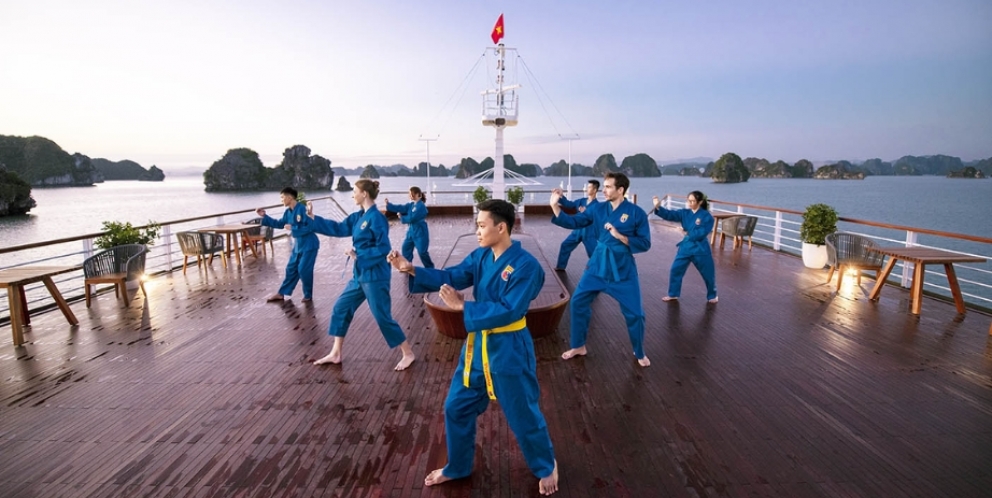 Morning Taichi in Heritage Cruise Boat 