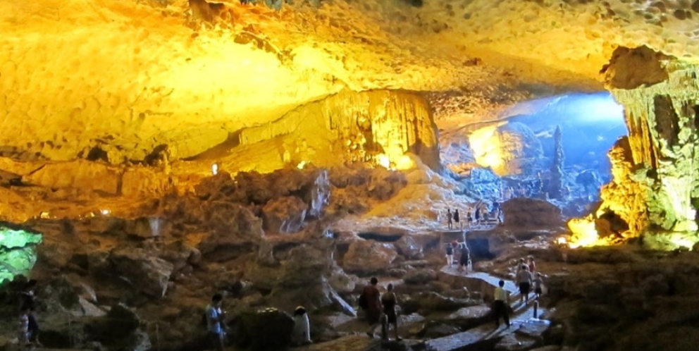 Colorful view from Thien Canh Son Cave