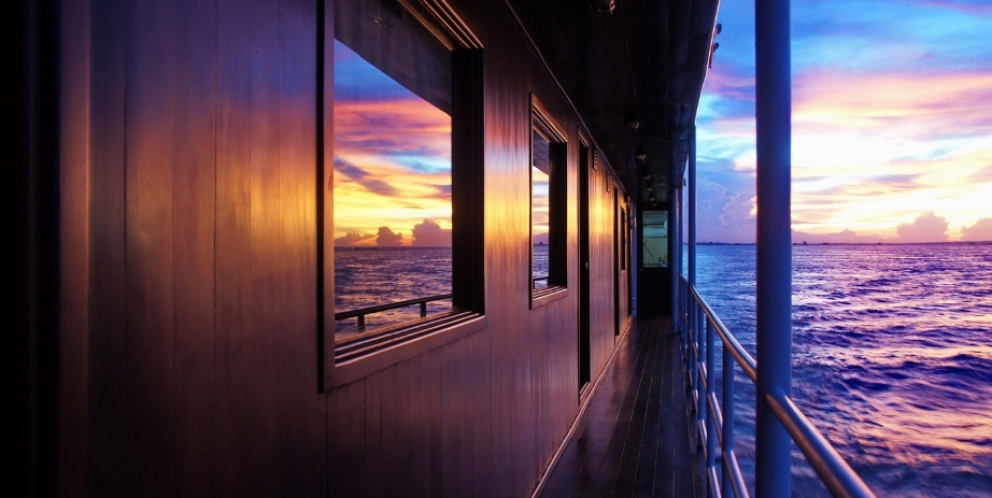 Romantic corner for admiring sunset 