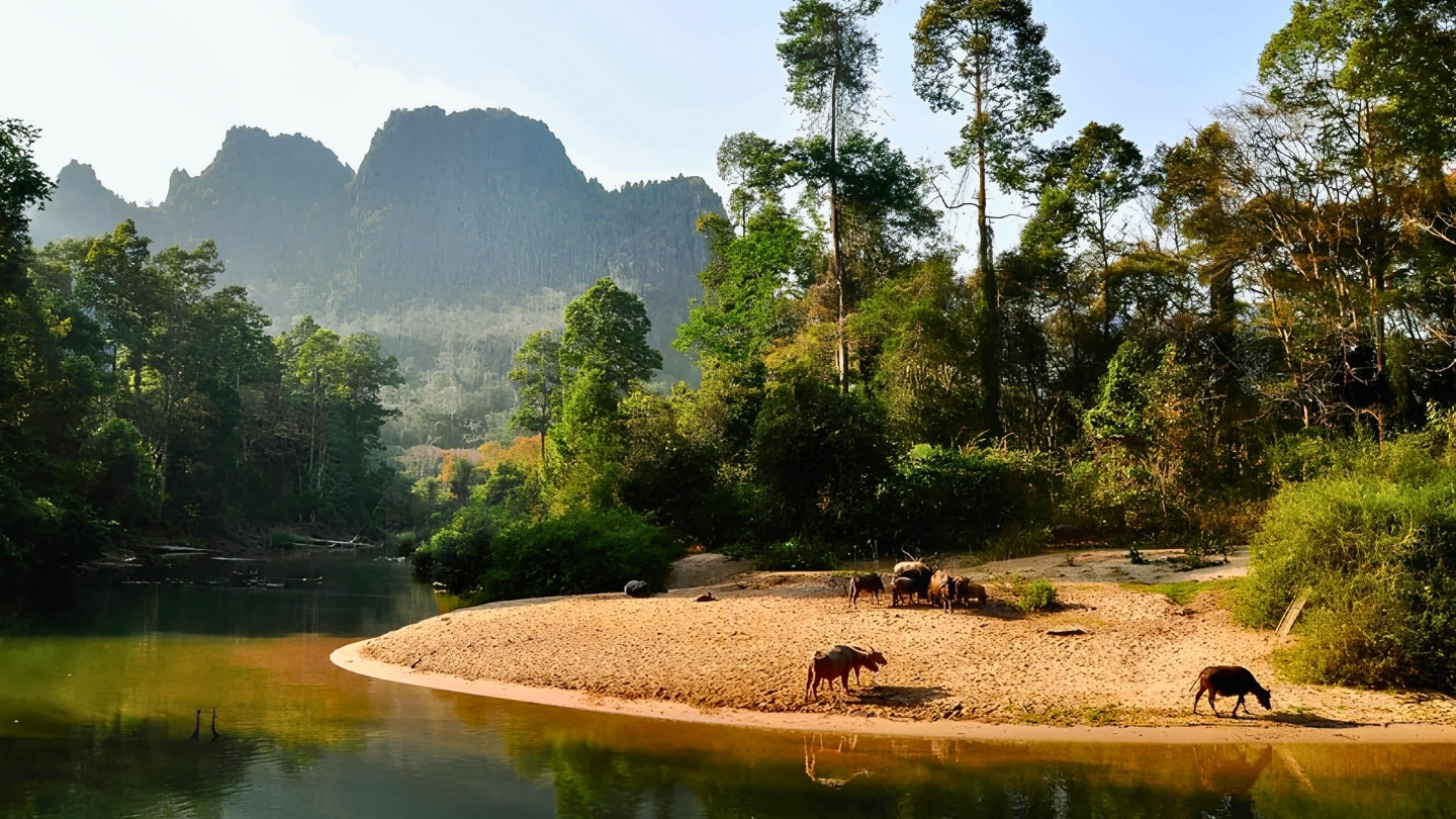 The authentic charm of the rural landscapes in Khammouane