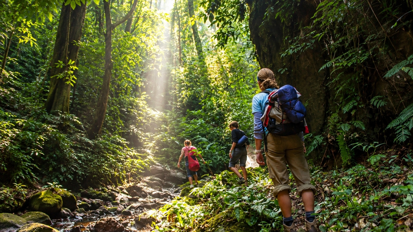 Trekking through Nam Ha National Park, one of the best places to visit in Laos
