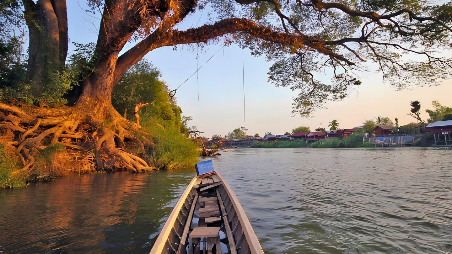 Enjoying the relaxed pace of riverside life in Si Phan Don