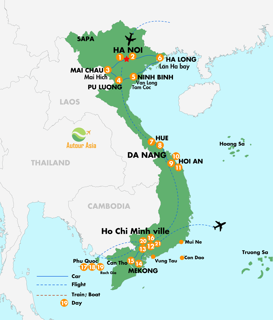 Best Vietnam travel tour packages & beach 21 days 20 nights