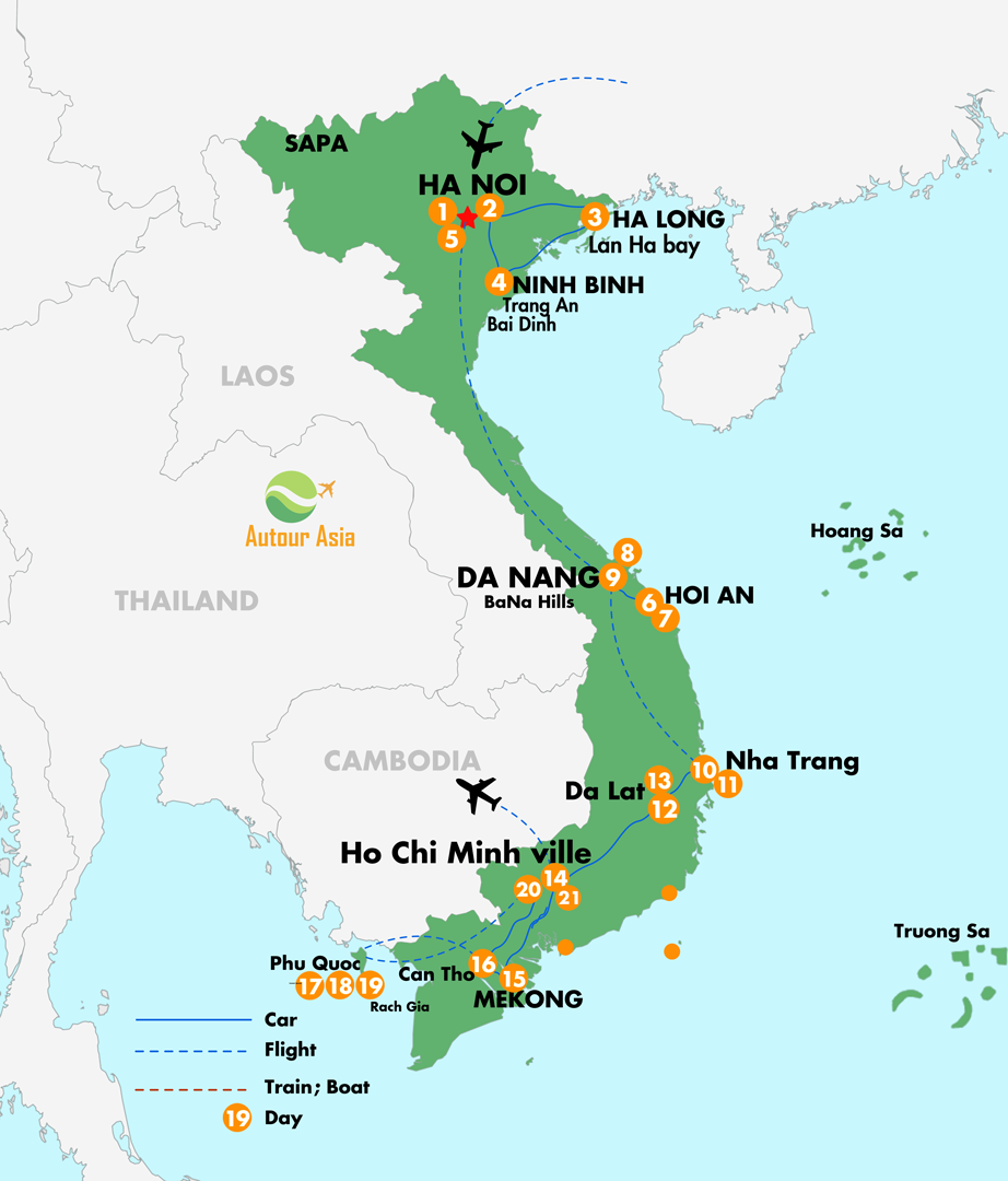 Vietnam Marvels Tour 3 weeks 21 Days 20 Nights
