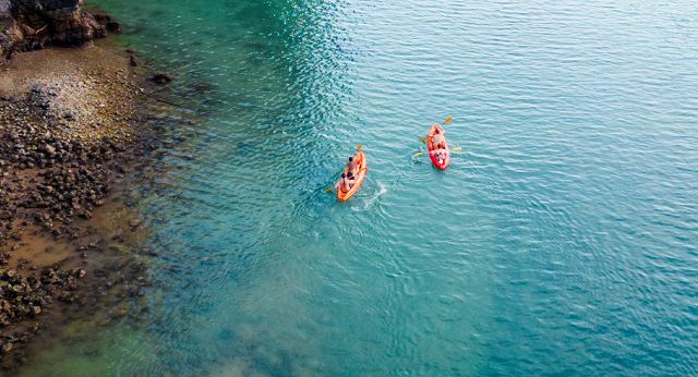 Kayaking in Halong Bay