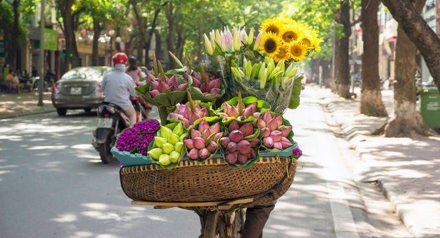 Street vendor in Hanoi, Vietnam