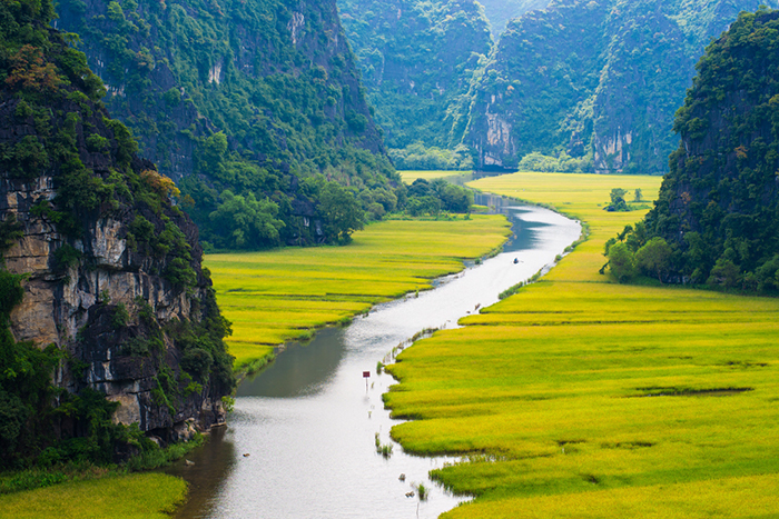 Sampan cruise in Tam Coc (Ninh Binh)