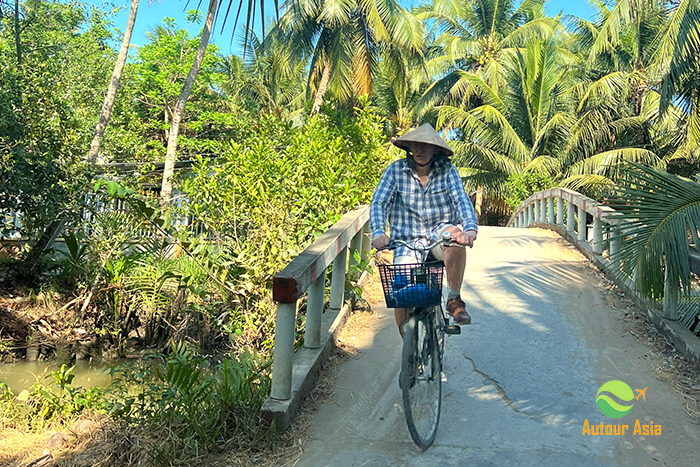 Cycling in Mekong Village
