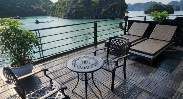 Private moment on balcony