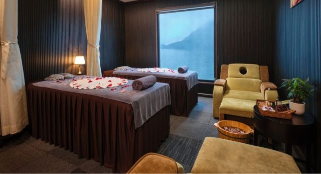 Relax with spa area