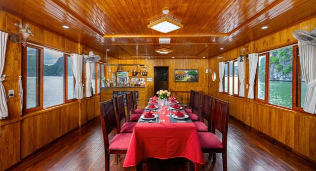 Fine dining restaurant on cruise