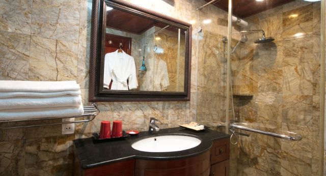 Bathroom with modern equipped
