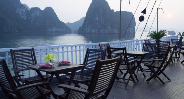 Admire Bai Tu Long Bay from sundeck