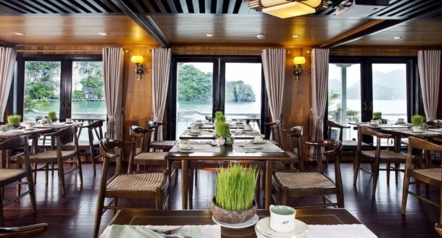 Traditional restaurant on boat
