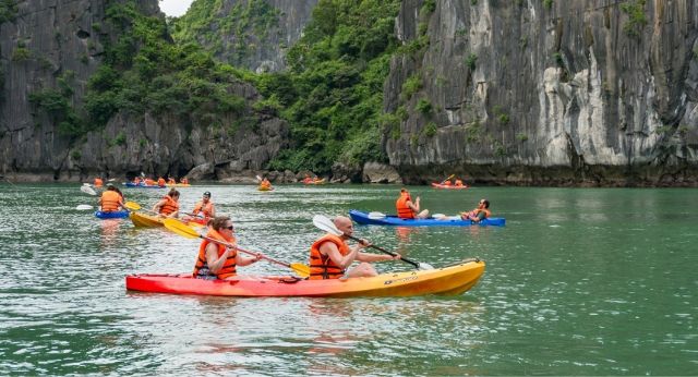 Kayak adventure in Lan Ha bay