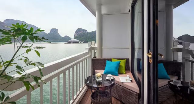 Peaceful moment from private balcony