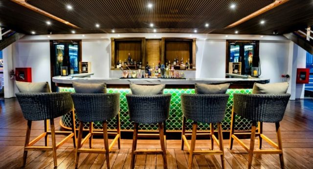 Chill in bar in cruise