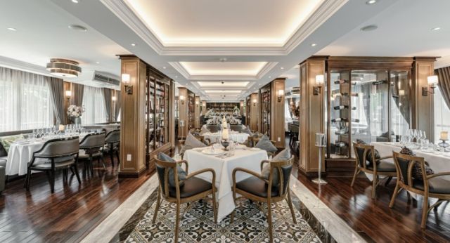 Elegant restaurant on board
