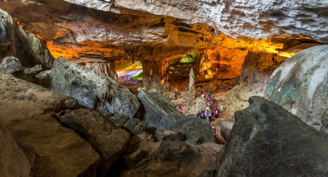 Sung Sot cave with magnificient beauty