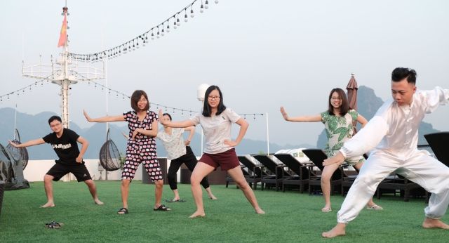 Do Tai Chi exercise in the morning