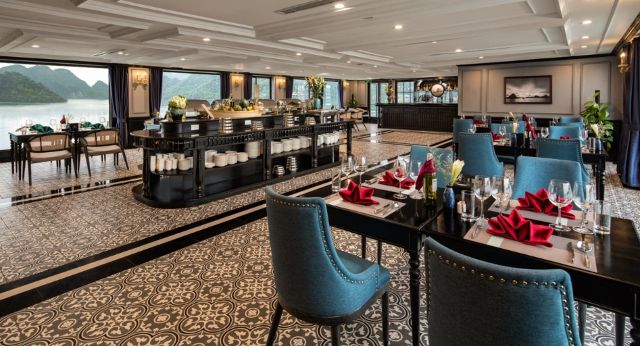 Elegent restaurant on boat