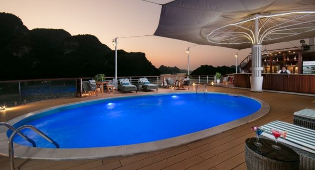 Swimming pool on cruise