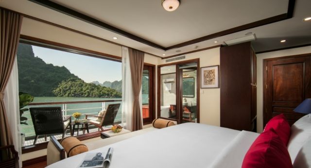 Luxury room with many amenities for guests