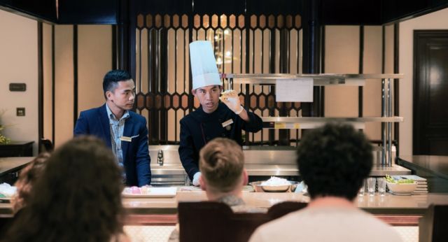 Cooking class on boat