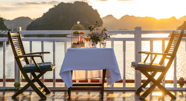 Sunset in Halong Bay
