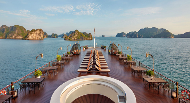 Sundeck of Indochine Premium Cruise