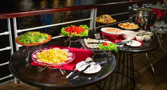 Diverse food on cruise