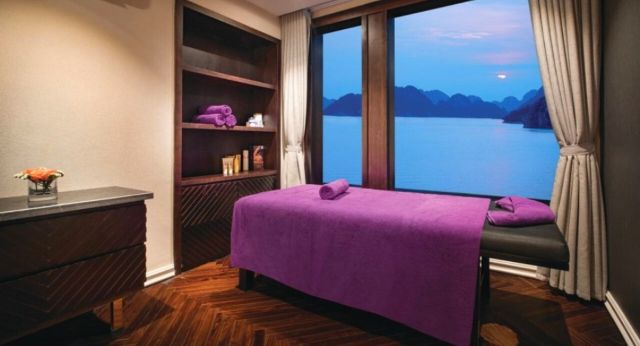 Violet cozy spa on day cruise