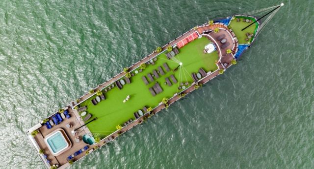 La Casta cruise Ha Long bay from above