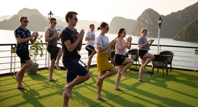 Tai Chi exercise in morrning