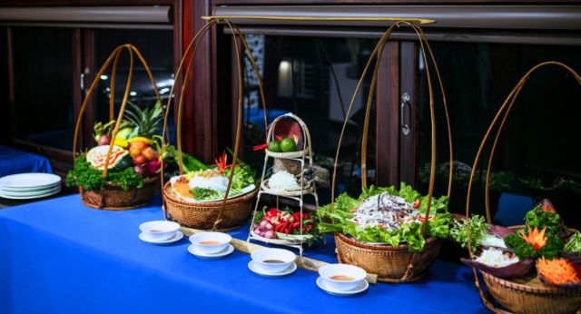 Impressive decor of traditional Vietnamese cuisine