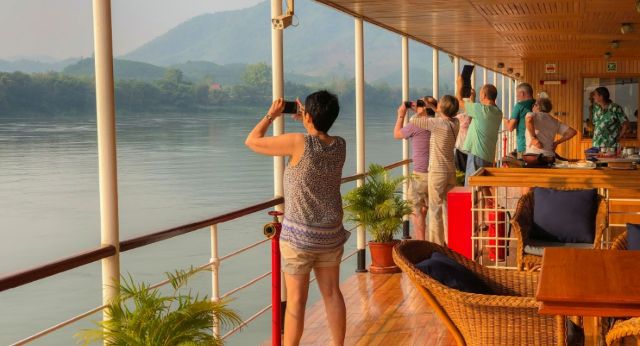 Comfortable moment by Mekong River