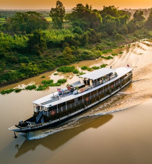 Toum Tiou I Cruise Boat Through Mekong River