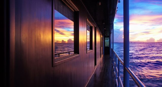 Romantic corner for admiring sunset